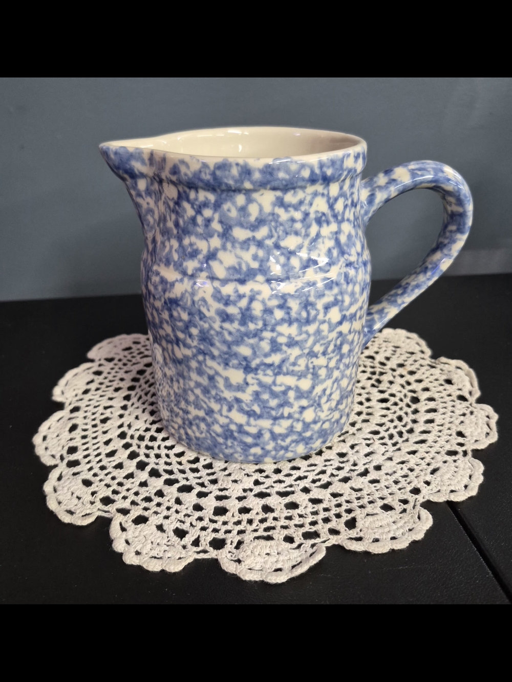 Blue Speckle Ceramic Pitcher - Classic Home Art